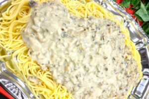 キノコ香る濃厚クリームパスタ